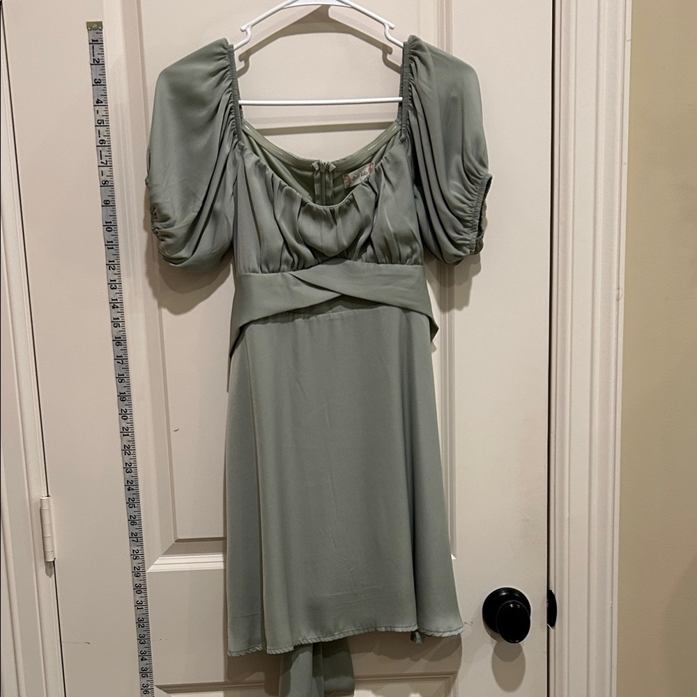 Altar'd State Sage Green Mini Dress
